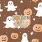 Ghost | Pumpkin | Brown | Seamless Pattern