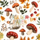 Squirrel | Fall | Leave | Mushroom | Seamless Pattern