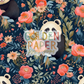 Panda | Floral | Blue | Seamless Pattern