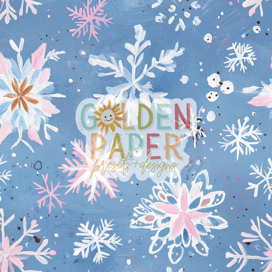 Snowflake | Pastel | Winterwonderland | Christmas | Holiday | Seamless Pattern