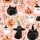 Halloween | Ghost | Pumpkin | Pink| Floral | Seamless Pattern