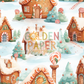 Christmas | Village | Snow | Candy Cane | Seamless Pattern