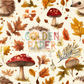 Hedgehog | Leaves | Fall |  Mushroom | Seamless Pattern