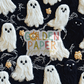 Ghost | White | Black | 3D | Seamless Pattern