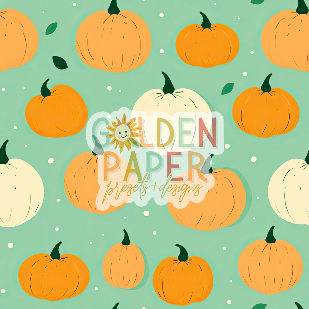 Fall | Halloween | Pumpkins | Pumpkin Patch | Seamless Pattern