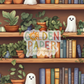 Spooky BOOkshelf | Ghost | Books | Plants | Seamless Pattern